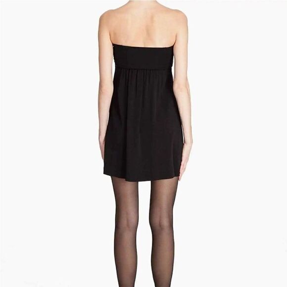 Theory Lensley Black Silver Sequin Strapless Mini Dress - Size 2 - Picture 9 of 12